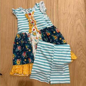 Floral Striped Kids Matching Set